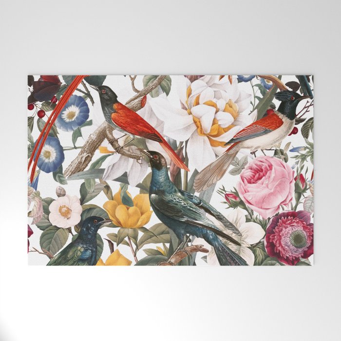 Floral and Birds XXXV Welcome Mat Gallery Image 1