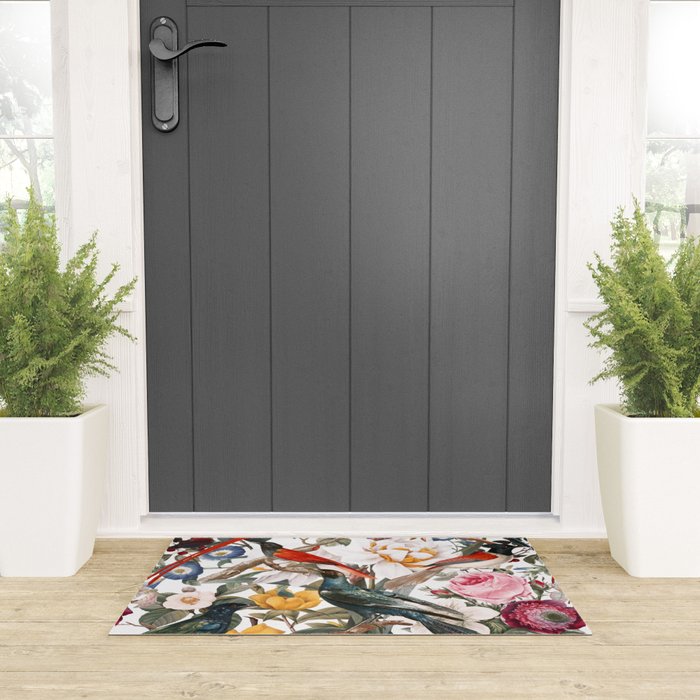 Floral and Birds XXXV Welcome Mat Gallery Image 3
