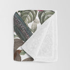Floral and Birds XXXV Throw Blanket Gallery Image 3