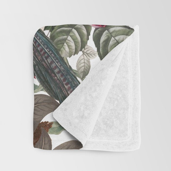 Floral and Birds XXXV Throw Blanket Gallery Image 3
