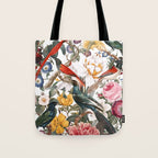 Floral and Birds XXXV Tote Bag Gallery Image 1