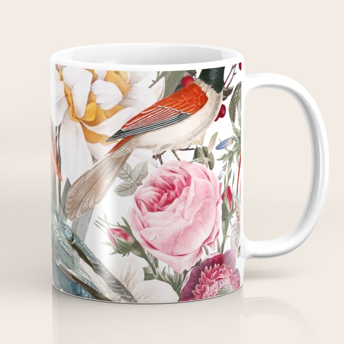 Floral and Birds XXXV Coffee Mug Gallery Image 1