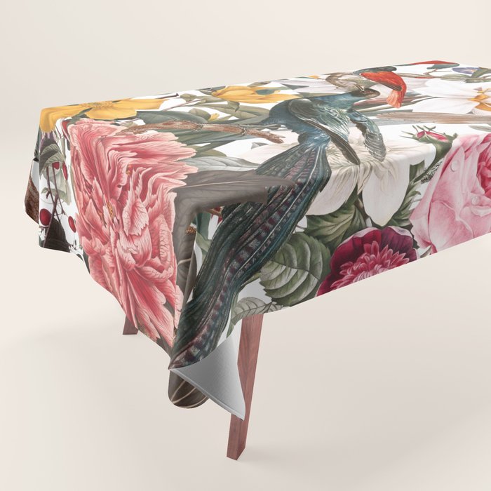 Floral and Birds XXXV Tablecloth Gallery Image 1