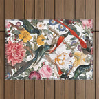 Floral and Birds XXXV Outdoor Rug Gallery Image 1