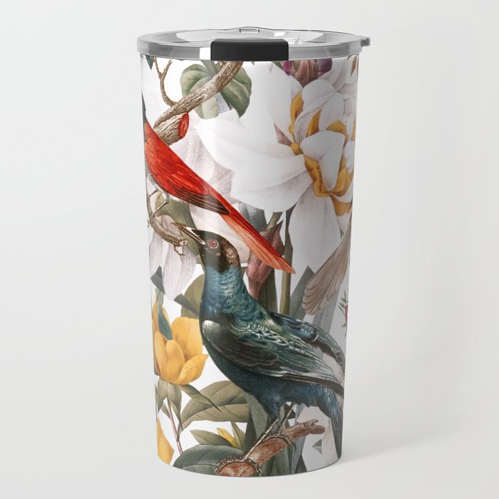 Floral and Birds XXXV Travel Mug Gallery Image 1