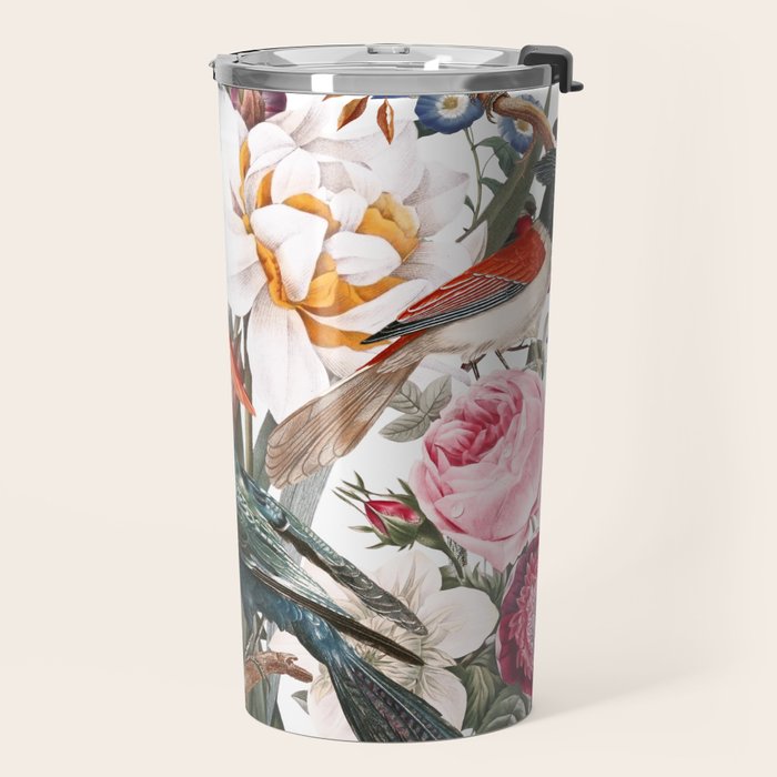 Floral and Birds XXXV Travel Mug Gallery Image 2