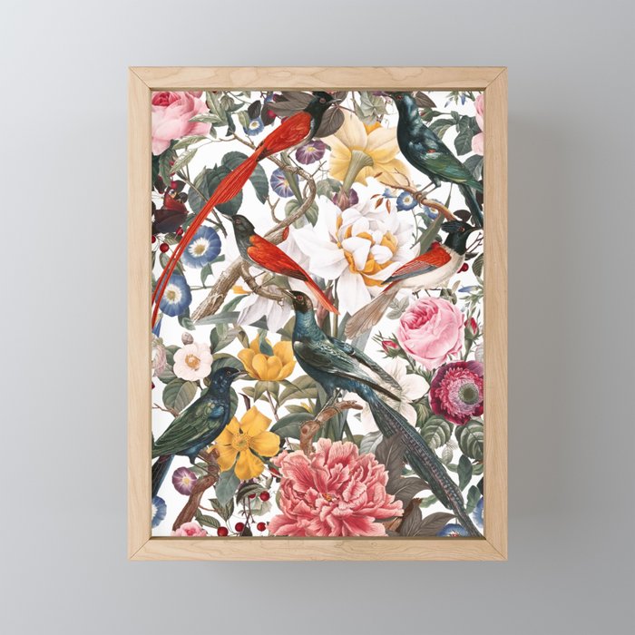 Floral and Birds XXXV Mini Art Print Gallery Image 1