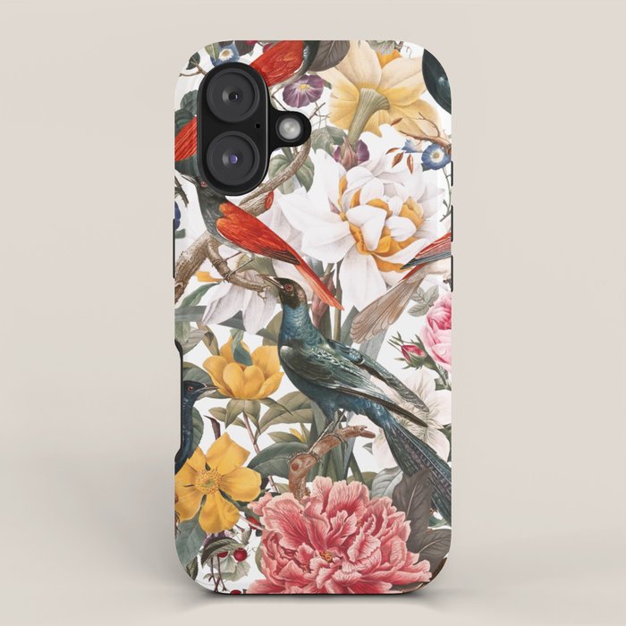 Floral and Birds XXXV iPhone Case Gallery Image 1