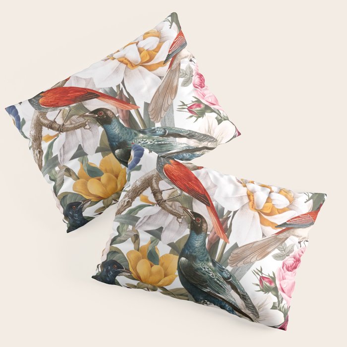 Floral and Birds XXXV Pillow Sham Gallery Image 3