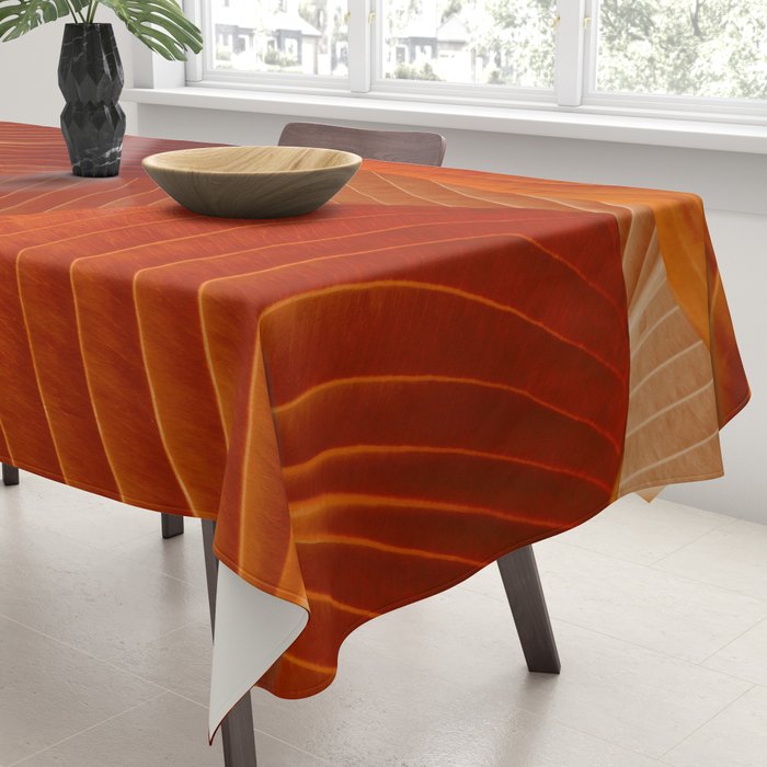 Leaves in Terracotta Color #decor #society6 #buyart Tablecloth Gallery Image 3