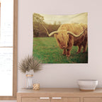 Scottish Highland Steer - regular version Wall Tapestry Gallery Image 2