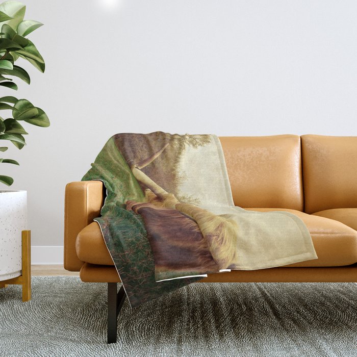 Scottish Highland Steer - regular version Throw Blanket Gallery Image 1