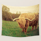 Scottish Highland Steer - regular version Wall Tapestry Gallery Image 4