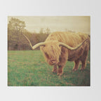 Scottish Highland Steer - regular version Throw Blanket Gallery Image 2