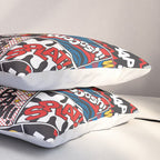 Modern Comic Book Superhero Pattern Color Colour Cartoon Lichtenstein Pop Art Pillow Sham Gallery Image 3