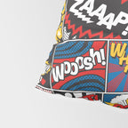 Modern Comic Book Superhero Pattern Color Colour Cartoon Lichtenstein Pop Art Pillow Sham Gallery Image 4
