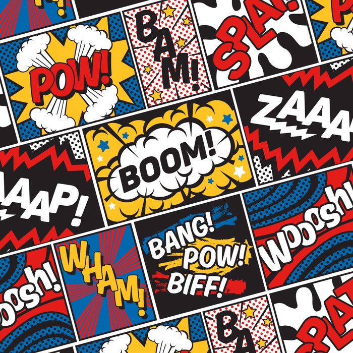 Modern Comic Book Superhero Pattern Color Colour Cartoon Lichtenstein Pop Art Coffee Mug Gallery Image 2