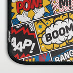 Modern Comic Book Superhero Pattern Color Colour Cartoon Lichtenstein Pop Art Laptop Sleeve Gallery Image 3