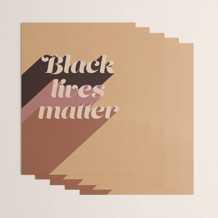 Black Lives Matter #typography Wrapping Paper Gallery Image 3