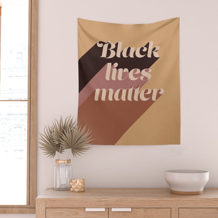 Black Lives Matter #typography Wall Tapestry Gallery Image 2