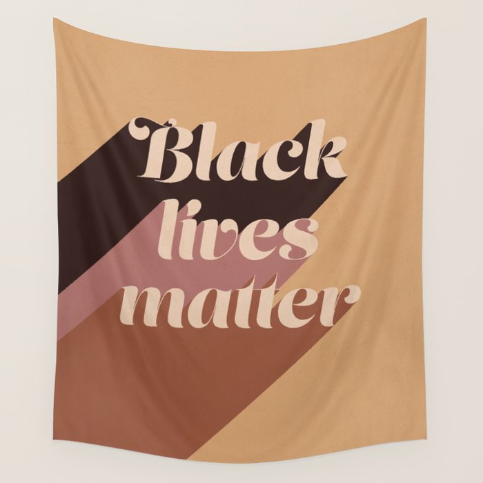 Black Lives Matter #typography Wall Tapestry Gallery Image 4