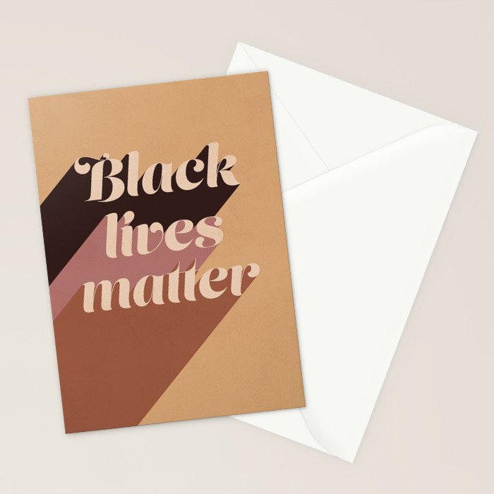 Black Lives Matter #typography Stationery Card Gallery Image 2
