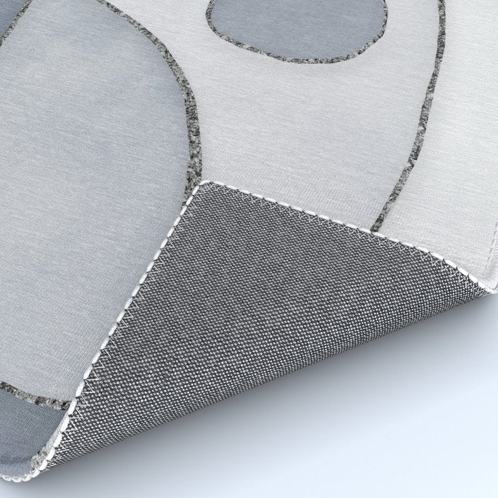 Abstract Line Work Blue Grey Rug Gallery Image 4