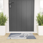Abstract Line Work Blue Grey Welcome Mat Gallery Image 3