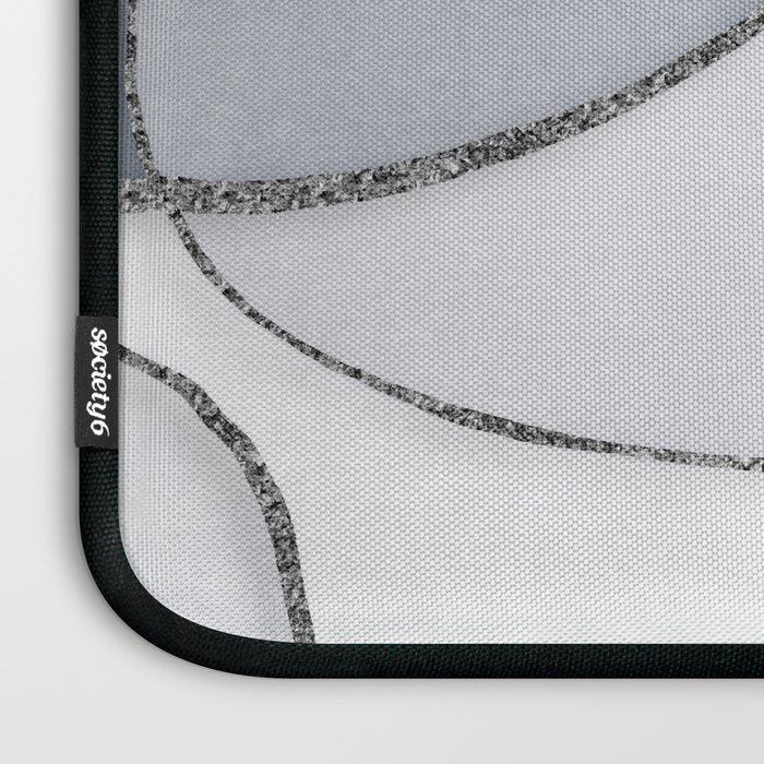 Abstract Line Work Blue Grey Laptop Sleeve Gallery Image 3