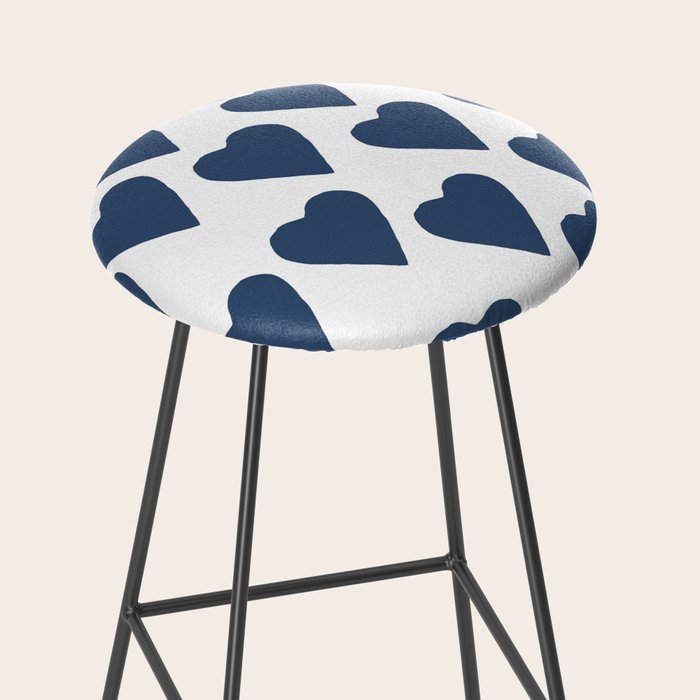Hearts Navy Stool Gallery Image 2
