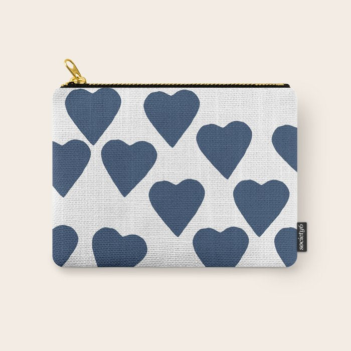 Hearts Navy Carry All Pouch Gallery Image 1