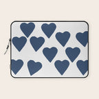Hearts Navy Laptop Sleeve Gallery Image 1