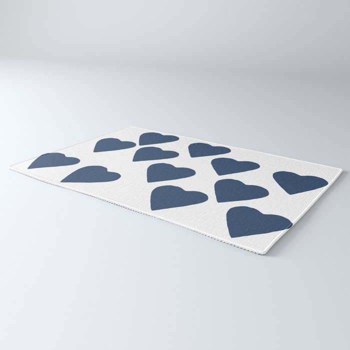 Hearts Navy Rug Gallery Image 3