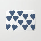 Hearts Navy Bath Mat Gallery Image 1