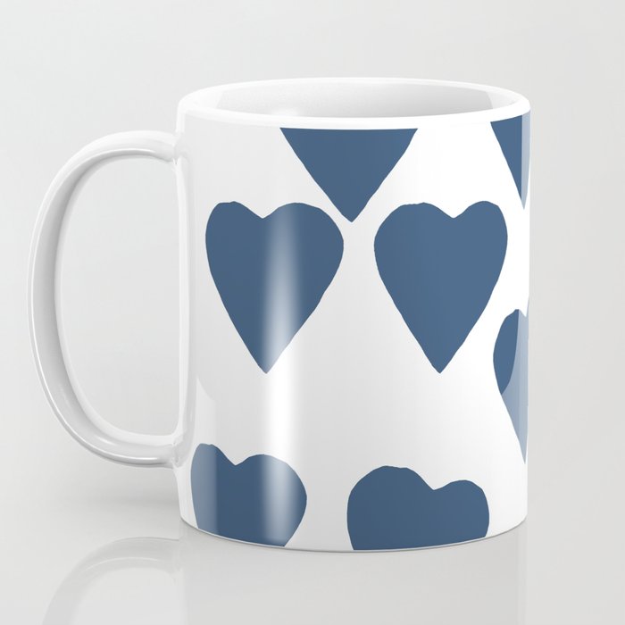 Hearts Navy Coffee Mug Gallery Image 3