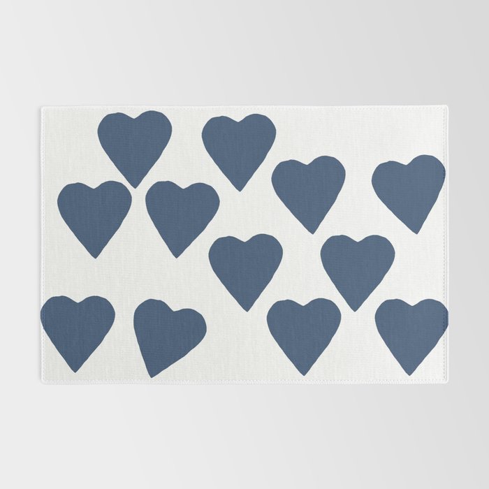 Hearts Navy Rug Gallery Image 2