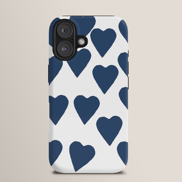 Hearts Navy iPhone Case Gallery Image 13