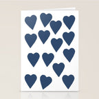 Hearts Navy Stationery Card Gallery Image 2