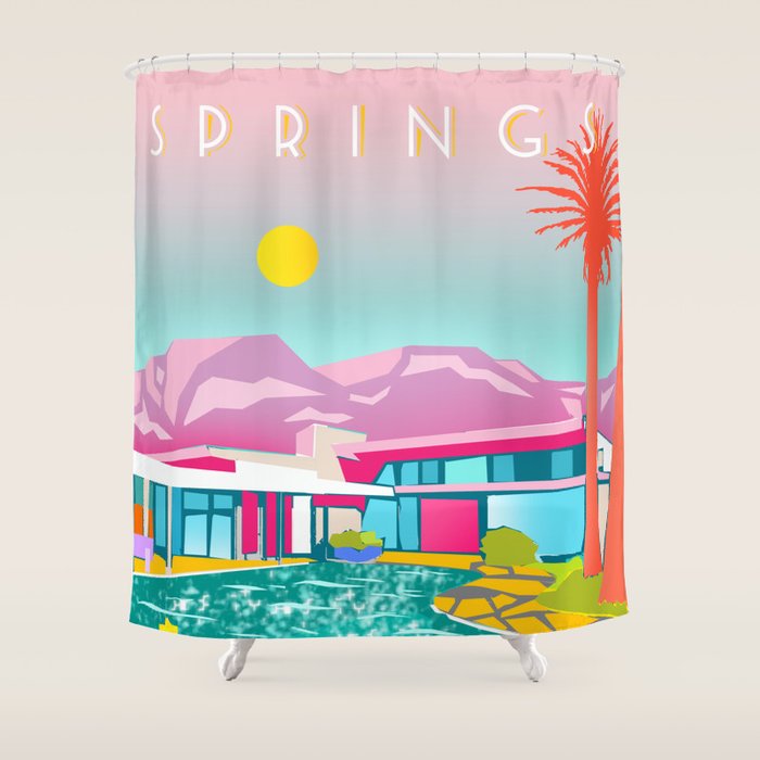 PALM SPRINGS Shower Curtain Gallery Image 1