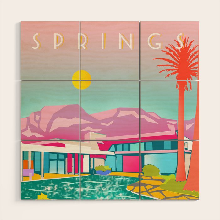 PALM SPRINGS Wood Wall Art Gallery Image 1