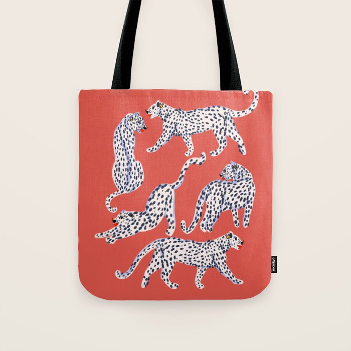 Fashionable white leopards  Tote Bag Gallery Image 1