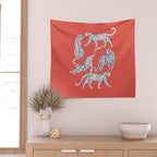 Fashionable white leopards  Wall Tapestry Gallery Image 2