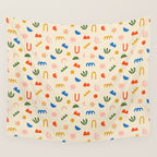 Abstract organic nature shape art pattern Wall Tapestry Gallery Image 4