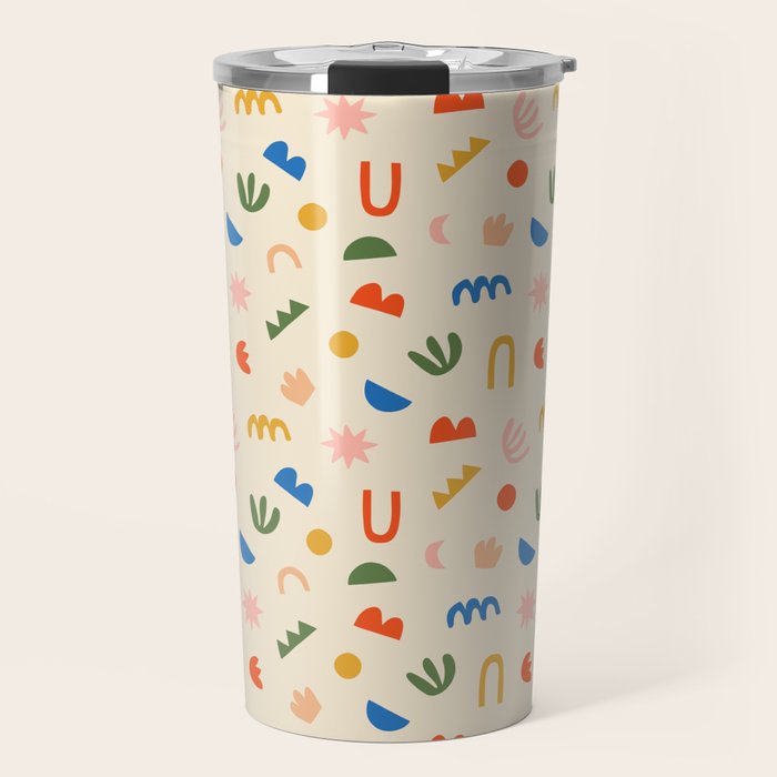 Abstract organic nature shape art pattern Travel Mug Gallery Image 1