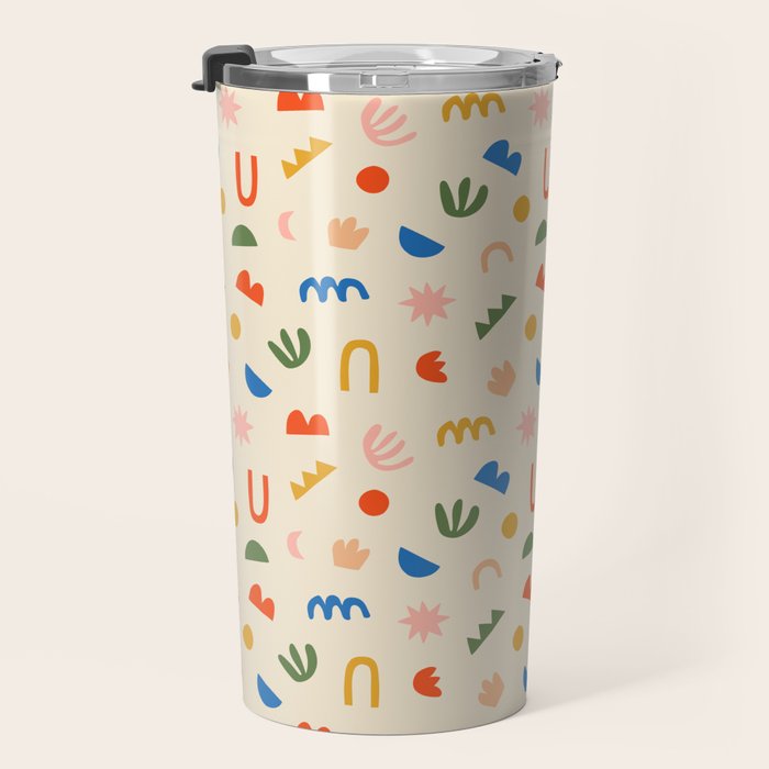 Abstract organic nature shape art pattern Travel Mug Gallery Image 3