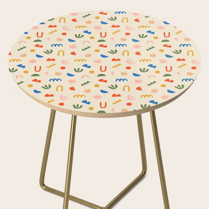 Abstract organic nature shape art pattern Side Table Gallery Image 2