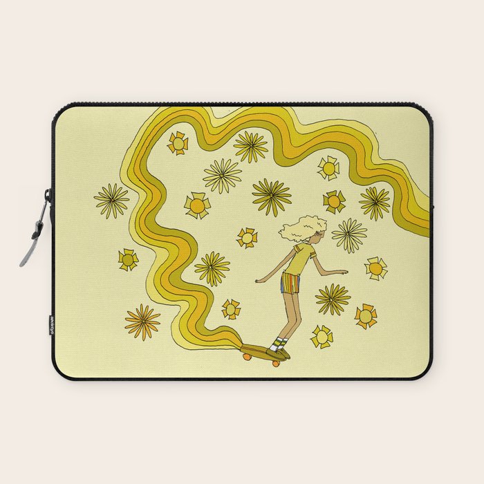 groovy skate hang 10 // tony alva style // surfy birdy art Laptop Sleeve Gallery Image 1