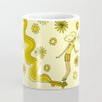 groovy skate hang 10 // tony alva style // surfy birdy art Coffee Mug Gallery Image 4