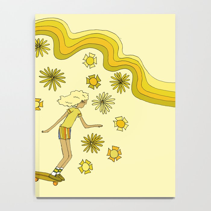 groovy skate hang 10 // tony alva style // surfy birdy art Notebook Gallery Image 4