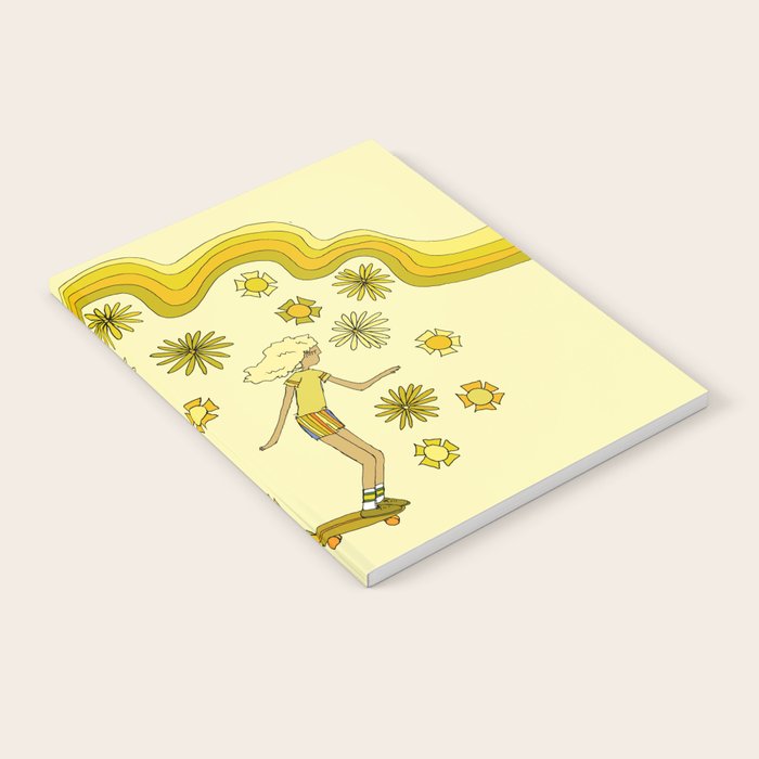 groovy skate hang 10 // tony alva style // surfy birdy art Notebook Gallery Image 2